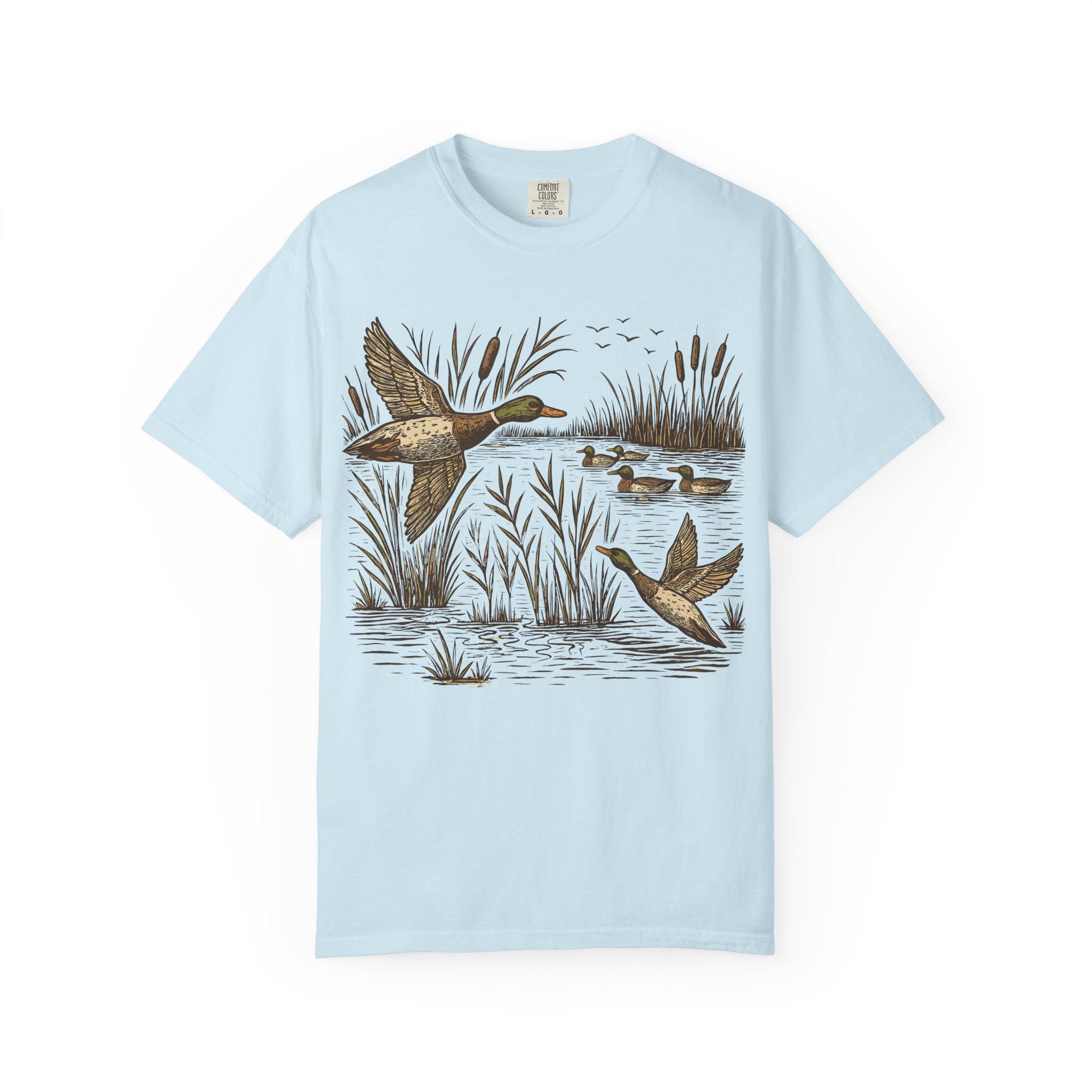 Retro Mallard Duck Shirt | Comfort Colors Tee | Vintage Nature Tshirt | Oversized | Cabincore Apparel | Outdoorsy Gift